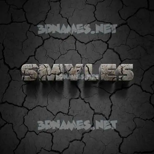 smyles in Cracked Stone style - 3D name wallpaper
