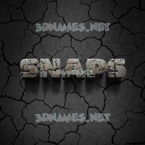 snaps in Cracked Stone style - 3D name wallpaper snaps in Cracked Stone style - 3D name wallpaper