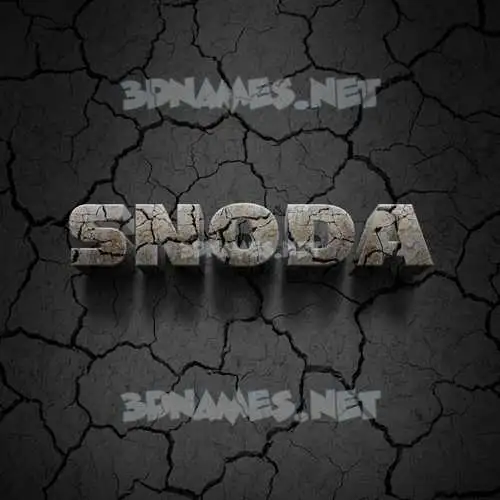 snoda in Cracked Stone style - 3D name wallpaper snoda in Cracked Stone style - 3D name wallpaper