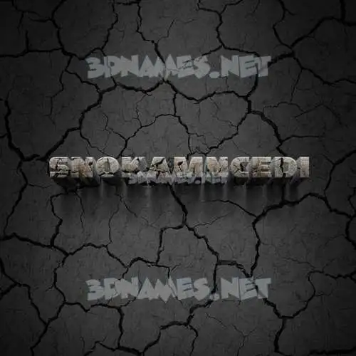 snokamncedi in Cracked Stone style - 3D name wallpaper snokamncedi in Cracked Stone style - 3D name wallpaper