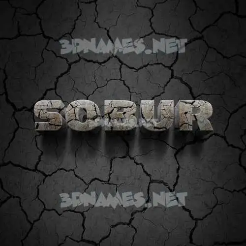 sobur in Cracked Stone style - 3D name wallpaper sobur in Cracked Stone style - 3D name wallpaper