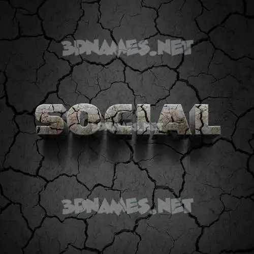 social in Cracked Stone style - 3D name wallpaper social in Cracked Stone style - 3D name wallpaper