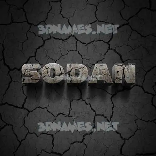 sodan in Cracked Stone style - 3D name wallpaper sodan in Cracked Stone style - 3D name wallpaper