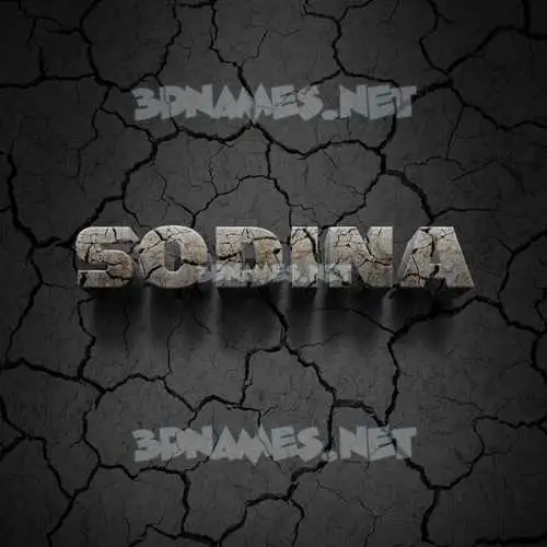 sodina in Cracked Stone style - 3D name wallpaper sodina in Cracked Stone style - 3D name wallpaper