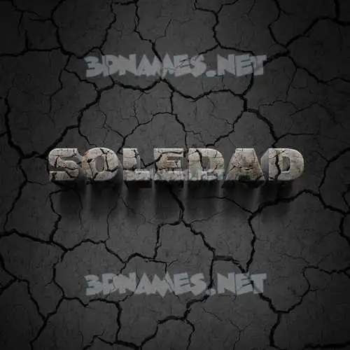 soledad in Cracked Stone style - 3D name wallpaper soledad in Cracked Stone style - 3D name wallpaper