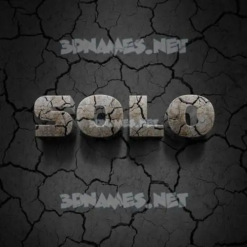 solo in Cracked Stone style - 3D name wallpaper solo in Cracked Stone style - 3D name wallpaper