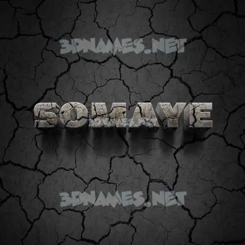 somaye in Cracked Stone style - 3D name wallpaper somaye in Cracked Stone style - 3D name wallpaper