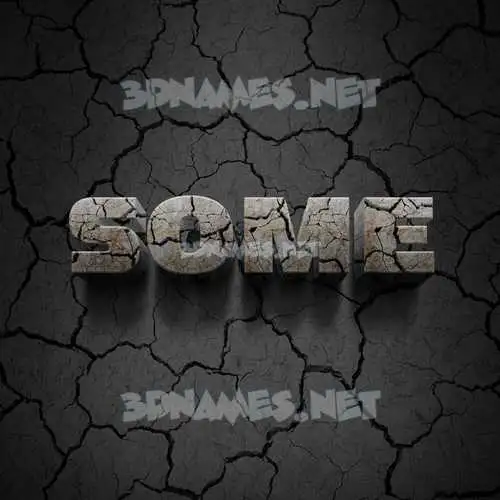 some in Cracked Stone style - 3D name wallpaper some in Cracked Stone style - 3D name wallpaper