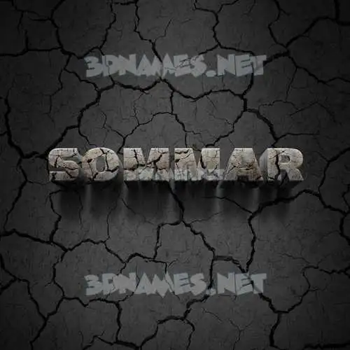 sommar in Cracked Stone style - 3D name wallpaper sommar in Cracked Stone style - 3D name wallpaper
