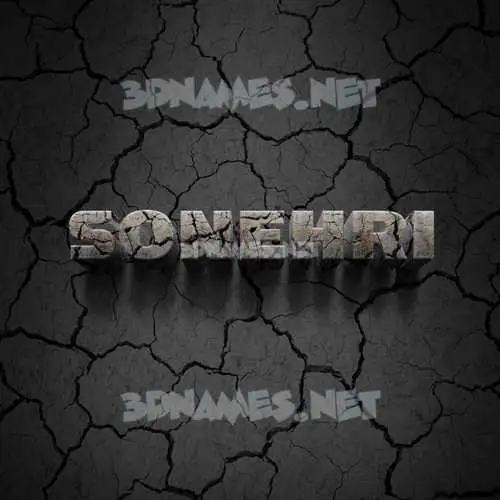 sonehri in Cracked Stone style - 3D name wallpaper sonehri in Cracked Stone style - 3D name wallpaper