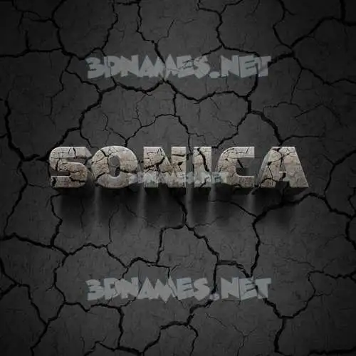 sonica in Cracked Stone style - 3D name wallpaper sonica in Cracked Stone style - 3D name wallpaper