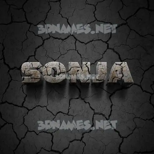 sonja in Cracked Stone style - 3D name wallpaper