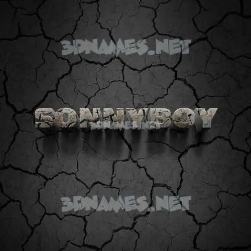 sonnyboy in Cracked Stone style - 3D name wallpaper sonnyboy in Cracked Stone style - 3D name wallpaper