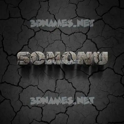 sononu in Cracked Stone style - 3D name wallpaper sononu in Cracked Stone style - 3D name wallpaper