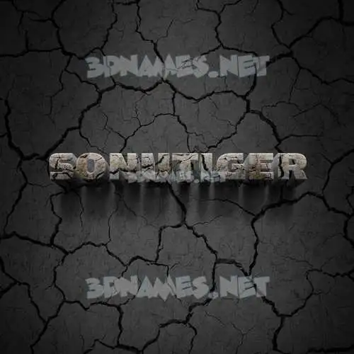 sonutiger in Cracked Stone style - 3D name wallpaper