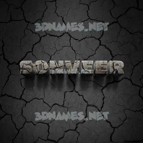 sonveer in Cracked Stone style - 3D name wallpaper sonveer in Cracked Stone style - 3D name wallpaper