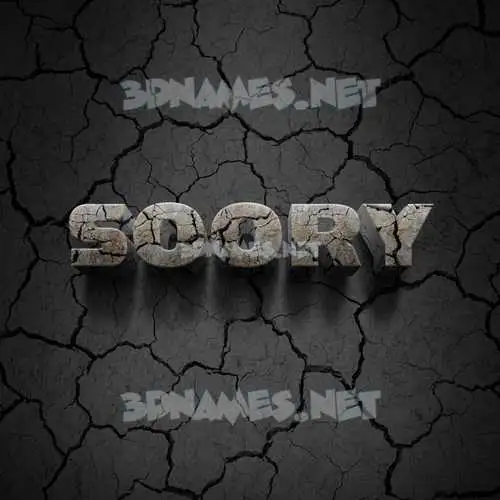 soory in Cracked Stone style - 3D name wallpaper soory in Cracked Stone style - 3D name wallpaper