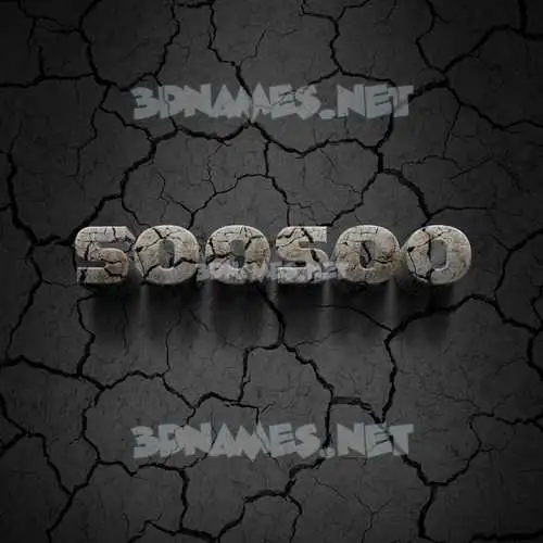 soosoo in Cracked Stone style - 3D name wallpaper