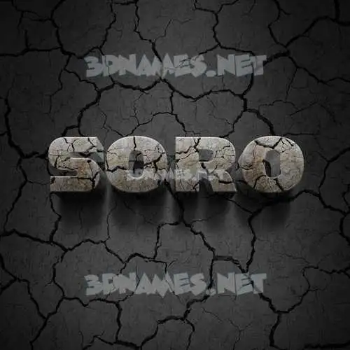 soro in Cracked Stone style - 3D name wallpaper soro in Cracked Stone style - 3D name wallpaper