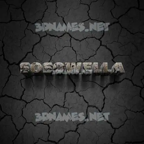 sosowella in Cracked Stone style - 3D name wallpaper sosowella in Cracked Stone style - 3D name wallpaper
