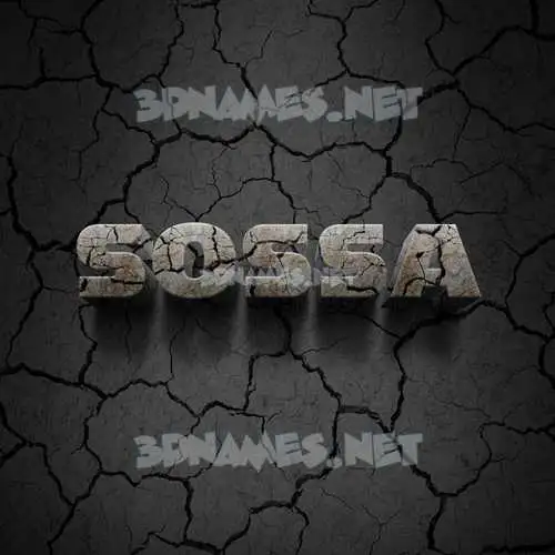 sossa in Cracked Stone style - 3D name wallpaper sossa in Cracked Stone style - 3D name wallpaper