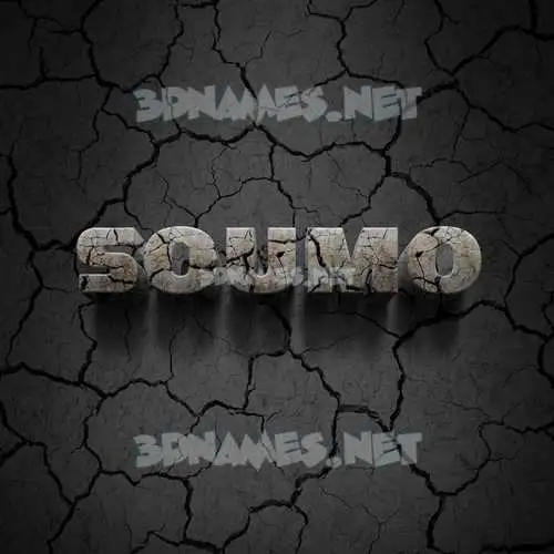 soumo in Cracked Stone style - 3D name wallpaper soumo in Cracked Stone style - 3D name wallpaper