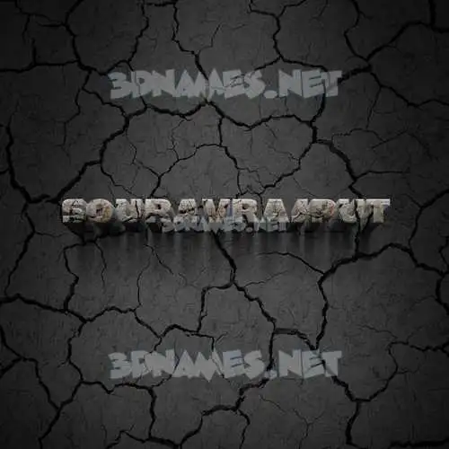 souravrajput in Cracked Stone style - 3D name wallpaper
