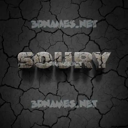 soury in Cracked Stone style - 3D name wallpaper soury in Cracked Stone style - 3D name wallpaper