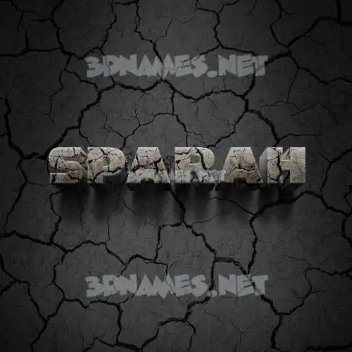 sparah in Cracked Stone style - 3D name wallpaper sparah in Cracked Stone style - 3D name wallpaper