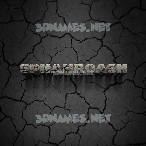 sphahroash in Cracked Stone style - 3D name wallpaper sphahroash in Cracked Stone style - 3D name wallpaper