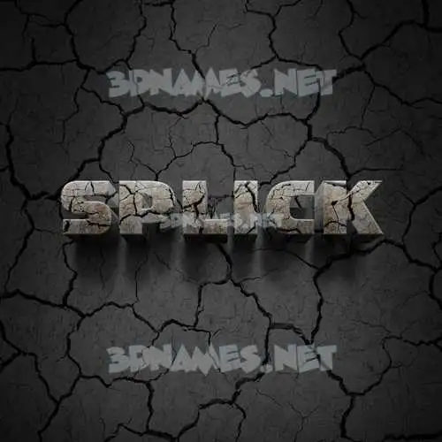 splick in Cracked Stone style - 3D name wallpaper