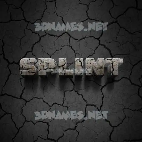 splint in Cracked Stone style - 3D name wallpaper splint in Cracked Stone style - 3D name wallpaper