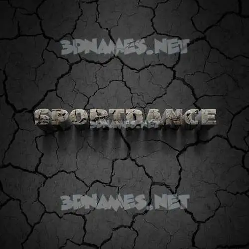 sportdance in Cracked Stone style - 3D name wallpaper sportdance in Cracked Stone style - 3D name wallpaper
