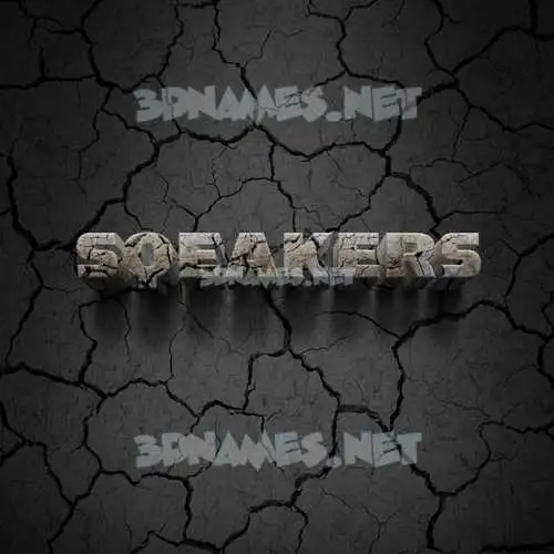 sqeakers in Cracked Stone style - 3D name wallpaper sqeakers in Cracked Stone style - 3D name wallpaper