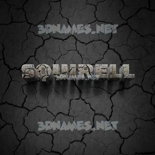 squirell in Cracked Stone style - 3D name wallpaper squirell in Cracked Stone style - 3D name wallpaper