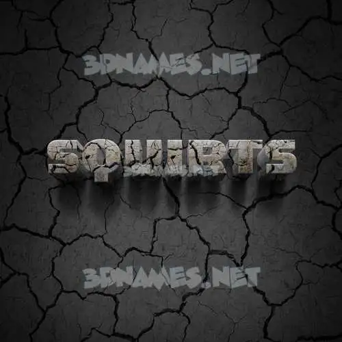 squirts in Cracked Stone style - 3D name wallpaper