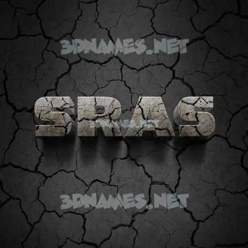 sras in Cracked Stone style - 3D name wallpaper sras in Cracked Stone style - 3D name wallpaper