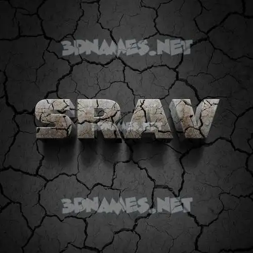 srav in Cracked Stone style - 3D name wallpaper srav in Cracked Stone style - 3D name wallpaper