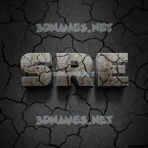 sre in Cracked Stone style - 3D name wallpaper sre in Cracked Stone style - 3D name wallpaper