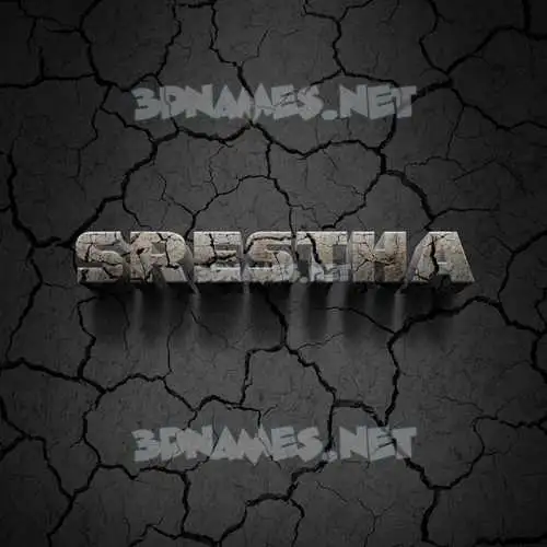 srestha in Cracked Stone style - 3D name wallpaper srestha in Cracked Stone style - 3D name wallpaper