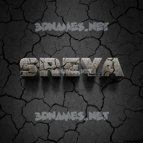 sreya in Cracked Stone style - 3D name wallpaper