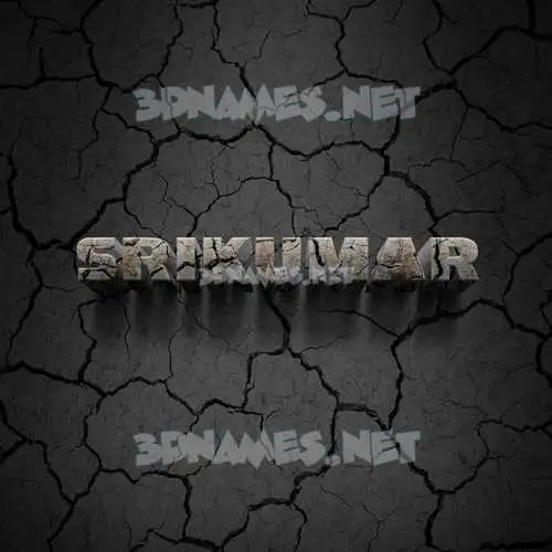 srikumar in Cracked Stone style - 3D name wallpaper