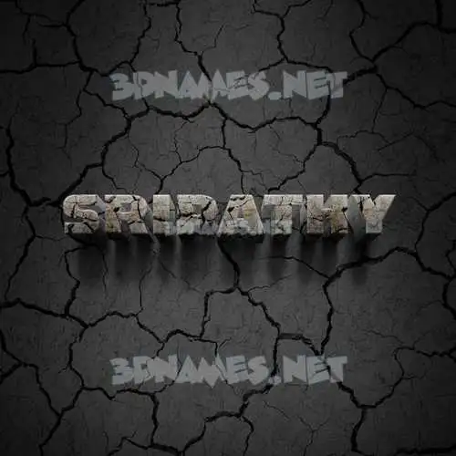 sripathy in Cracked Stone style - 3D name wallpaper