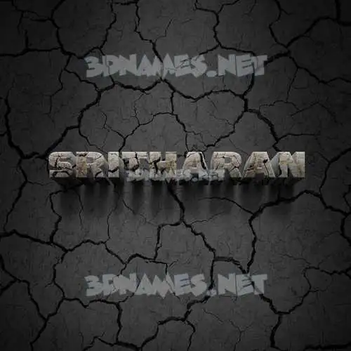 sritharan in Cracked Stone style - 3D name wallpaper