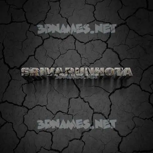 srivarunhota in Cracked Stone style - 3D name wallpaper