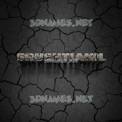 srushtianil in Cracked Stone style - 3D name wallpaper srushtianil in Cracked Stone style - 3D name wallpaper