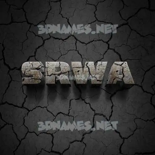 srwa in Cracked Stone style - 3D name wallpaper srwa in Cracked Stone style - 3D name wallpaper