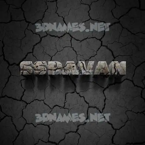 sspavan in Cracked Stone style - 3D name wallpaper sspavan in Cracked Stone style - 3D name wallpaper
