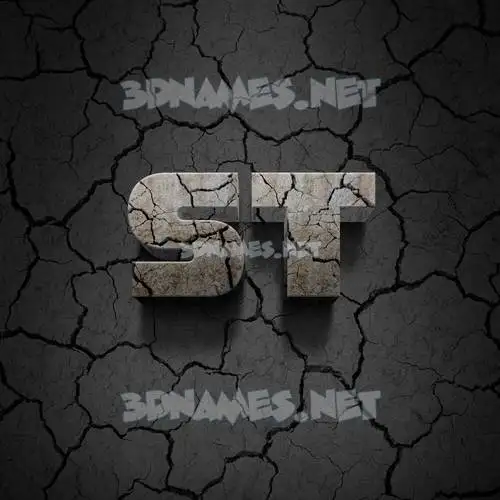 st in Cracked Stone style - 3D name wallpaper st in Cracked Stone style - 3D name wallpaper