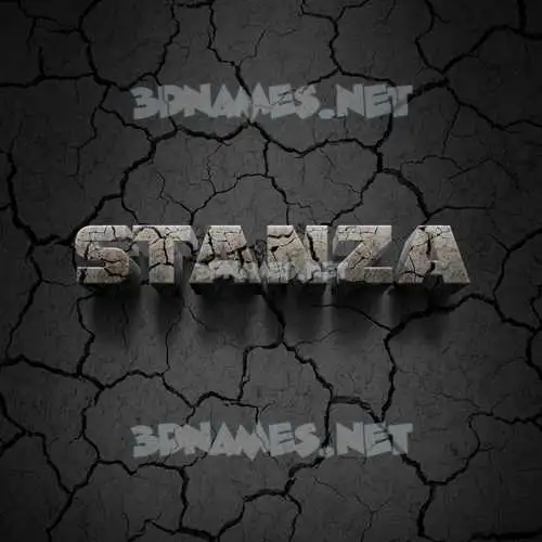 stanza in Cracked Stone style - 3D name wallpaper stanza in Cracked Stone style - 3D name wallpaper